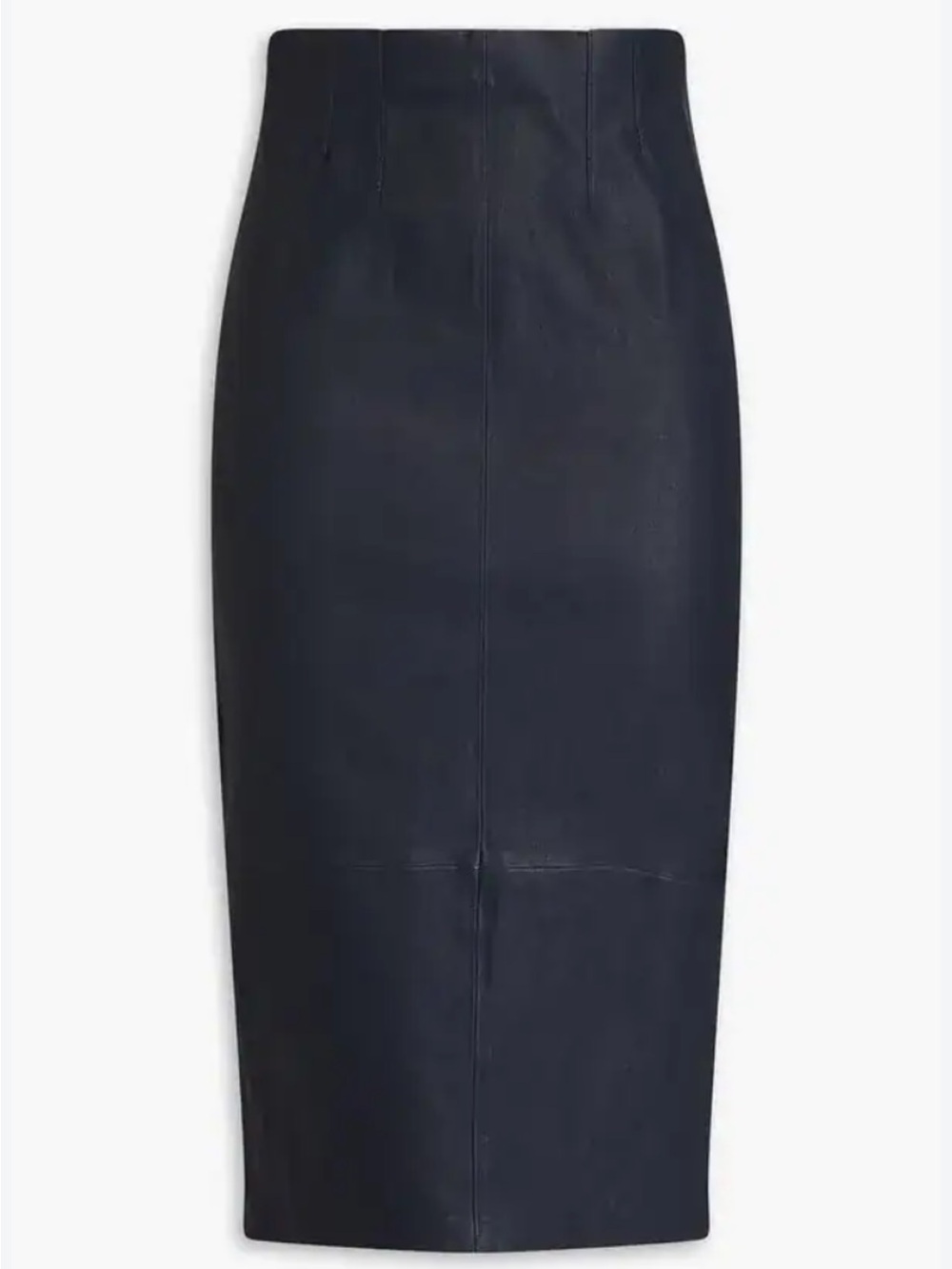 Gorgeous leather midi skirt in navy by Veronica Beard. Worn once. Size 6